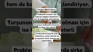 Turşuyu böyle kurun