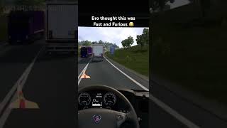 This is ETS not Fast and furious😂 #automobile #eurotrucksimulator2 #ets2 #gaming #truckersmp