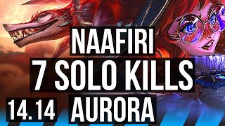 NAAFIRI vs AURORA (MID) | 7 solo kills, 66% winrate, Dominating | EUW Master | 14.14