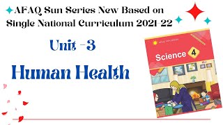 AFAQ Science Class 4 Unit 3 Human Health Sun Series New Single National Curriculum