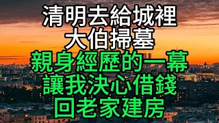 清明去給城裡大伯掃墓，親身經歷的一幕，讓我決心借錢回老家建房【花好月圓心語】