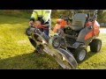 Husqvarna P 525D - service position and cutting deck maintenance