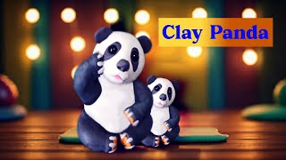 Create a Sweet Panda with Polymer Clay🐼 II panda clay art  \