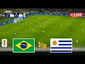 🔴LIVE : Brazil vs Uruguay | World Cup 2026 Qualifiers | Ao Vivo Full Match | PES Game Simulation