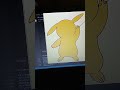 Pikachu using python turtle graphics #coding #shorts