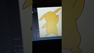 Pikachu using python turtle graphics #coding #shorts