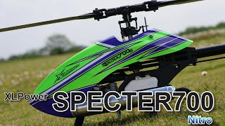 爆風でもぶっ飛ぶ　　ラジコンヘリ　XLPower SPECTER700Nitro