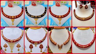 40+ Latest Gold Pola Necklace Designs With Weight And Price 2021 | Huge Lightweight Pola Necklace