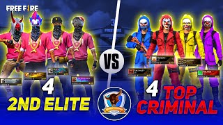 😱Oh My God!!😱 This Match Possible!|4 Second Elite Vs  4 Top Criminal |70+ Players|Clash Squad MAtch