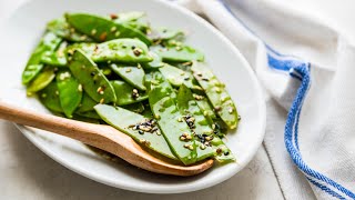 Snow Peas with Garlic and Ginger