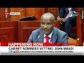 John Mbadi gives a brief introduction during his Treasury CS vetting