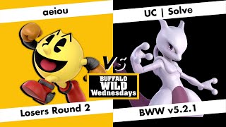 Buffalo Wild Wednesdays v5.2.1 - Losers Round 2 - aeiou (Pac-Man) vs. Solve (Mewtwo) - SSBU