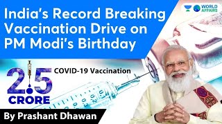 India's Record Breaking Vaccination Drive on PM Modi's Birthday #shorts #youtubeshorts
