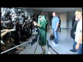 Lady Gaga dresses head to toe in green!