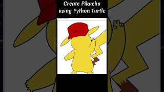 Create a Pokémon - Pikachu using python turtle programming language #shorts #python #python3