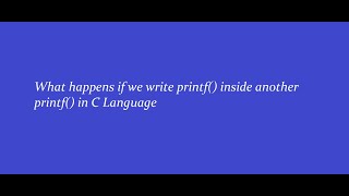 Nested printf - writing printf inside another printf