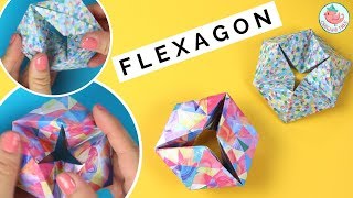 Origami Moving Flexagon Tutorial - How to Fold a Paper Flexagon - Easy Fidget Paper Toy