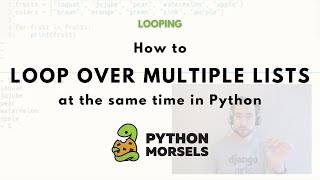 Looping over two lists at once in Python