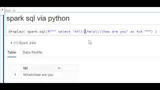 Escaping Backslashes in spark sql