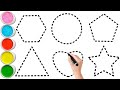 Shapes drawing for kids, Learn 2d shapes, colors for toddlers | Preschool Learning part - 722