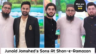 Junaid Jamshed's Sons came to the set of Shan-e-Ramazan today! |Daily News Of Celebrities|