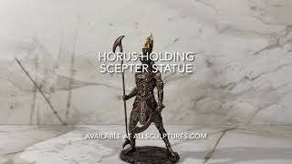 Horus Holding Was Scepter Statue