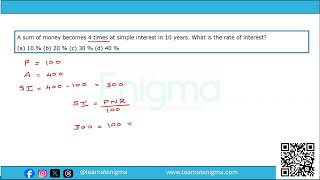 Simple Interest - Principal becomes N times in T years