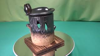 Tea incense burner 茶香炉 常滑焼 ふくろう 開封