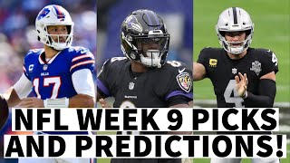 NFL 2021 WEEK 9 PICKS AND PREDICTIONS!
