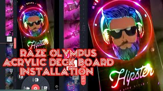 Acrylic Deck Board with RGB led lights installation for Raze Olympus electric scooter....