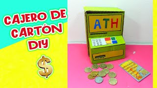 Cajero automático de CARTON RECICLADO 🤑 Diy Manualidades