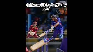 Subhman Gill century today match 1st ODI Ind vs Nz#shorts #youtubeshorts #cricket #cricketnews