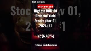 #1 - Top High Yield DOW 30 Dividend Stock #shorts