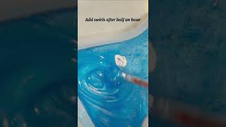 Resin Quran Rahel 💙 Watch how liquid turns out to be a stunning masterpiece. ✨ #resinarttutorial