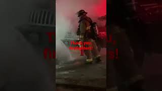 This is what an oil leak can turn into!🔥🧯Thank you firefighters #firefighters #oil leak #emergency