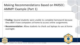 Module 7, Chapter 3: From Results to Interpretation to Recommendations (REL Central)