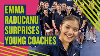 Emma Raducanu surprises young coaches at the National Tennis Centre | LTA