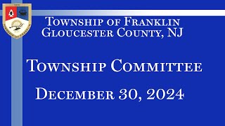 2024 Dec 30 Township Committee