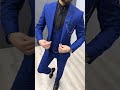 Blue colour three piece suit || blue three piece suit || dark blue suit || trendy dark blue suits