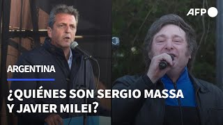 ¿Quiénes son Massa y Milei, los aspirantes a la presidencia argentina? | AFP
