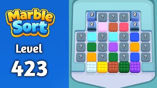 Marble sort Level 423 walkthrough solution