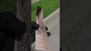 PS Form 3849 Notice left by USPS for a customer to pickup a package or letter when you're not home.