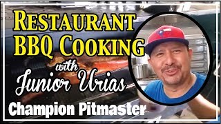 Part 2 of 3 Texas BBQ Champion Junior Urias Restaurant Cooking TLC BBQ Pitmasters w Harry Soo