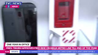 WATCH: President Tinubu, VP Shettima, Wike Ride On Abuja Metro Rail Line