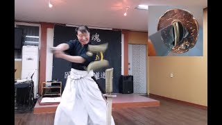 Katana  Samurai Sword Tameshigiri Japanese Sword style  도검 기우귀가 진검 접쇠 베기, 시참테스트