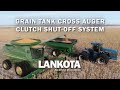 grain tank cross auger clutch shut off system