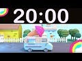 20 Minute Timer Countdown with Music for Kids Ice Cream Truck & Rainbow!