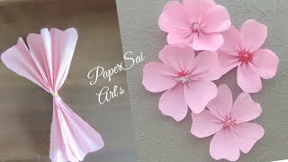 Giant Crepe paper flowers for home decor, Flores de papel, Handmade Cherry Blossom @ PaperSai Art's