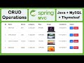 CRUD Operations using Spring Boot + Spring MVC + MySQL + Thymeleaf | Create, Read, Update and Delete