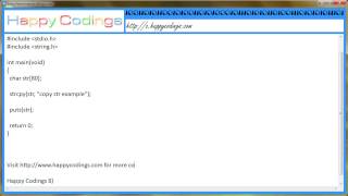 A simple string copy c code example
